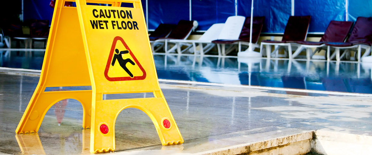 Caution wet floor sign