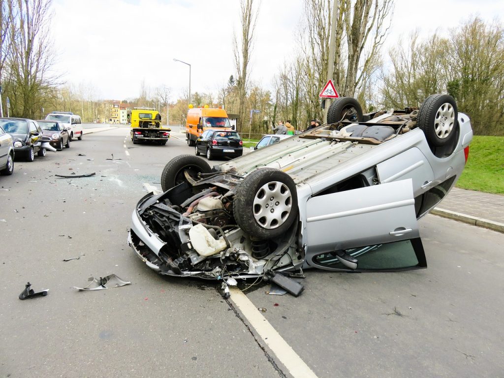 Car crashed on road - Olympia Vehicle Accident Attorneys