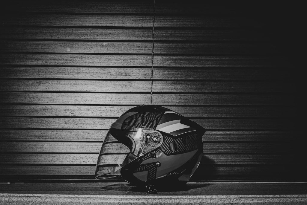 Rider receiving medical care after accident